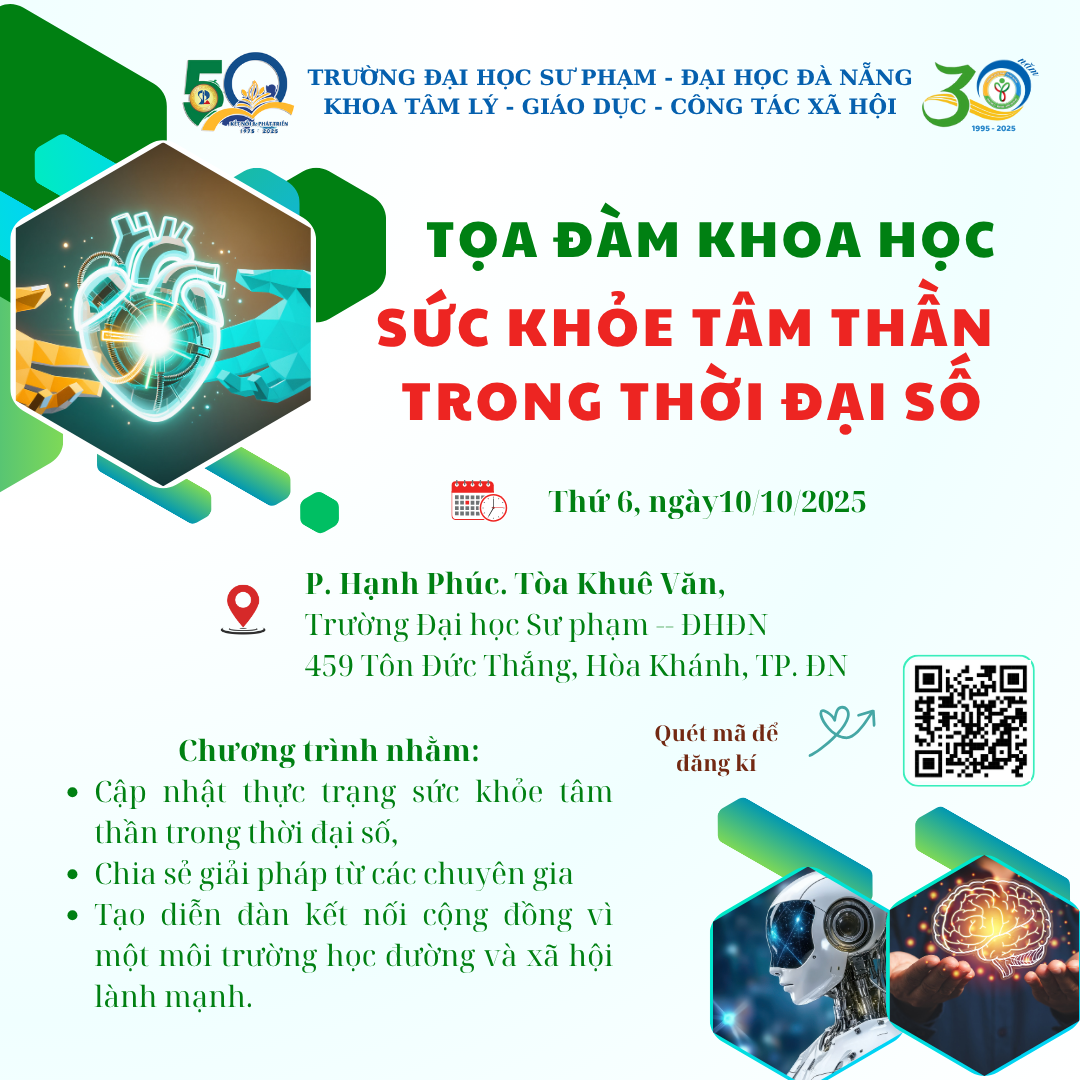 TỌA ĐÀM KHOA HỌC “SỨC KHỎE TÂM THẦN TRONG THỜI ĐẠI SỐ”