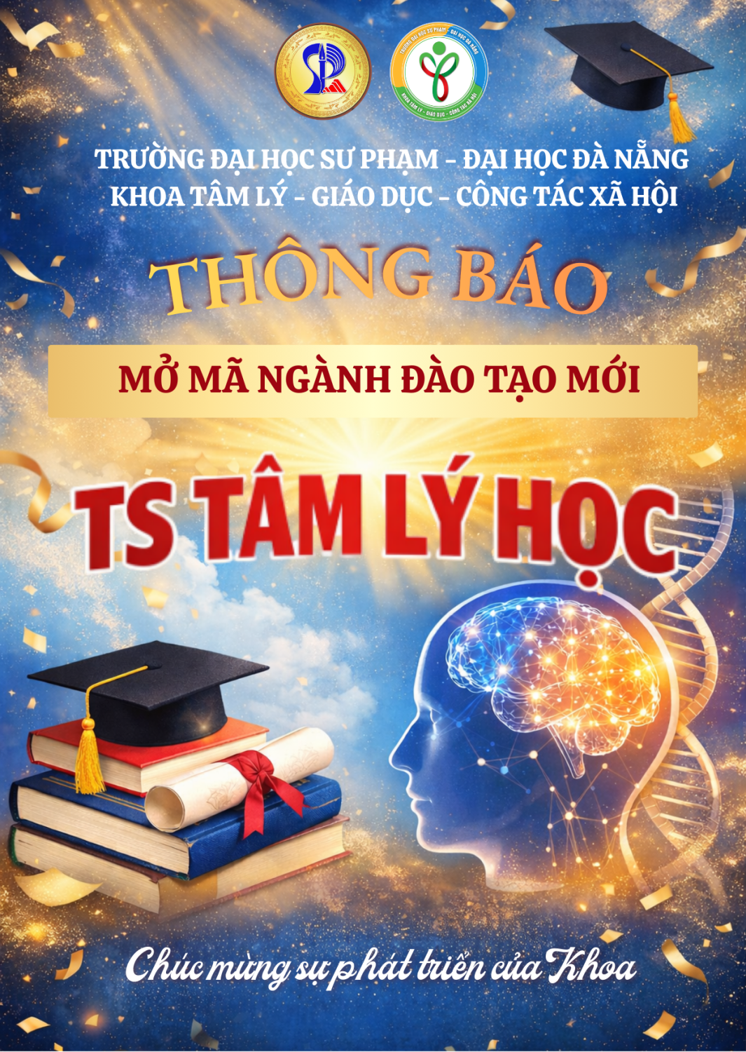 KHOA TÂM LÝ – GIÁO DỤC – CÔNG TÁC XÃ HỘI ĐƯỢC PHÉP ĐÀO TẠO TRÌNH ĐỘ TIẾN SĨ NGÀNH TÂM LÝ HỌC